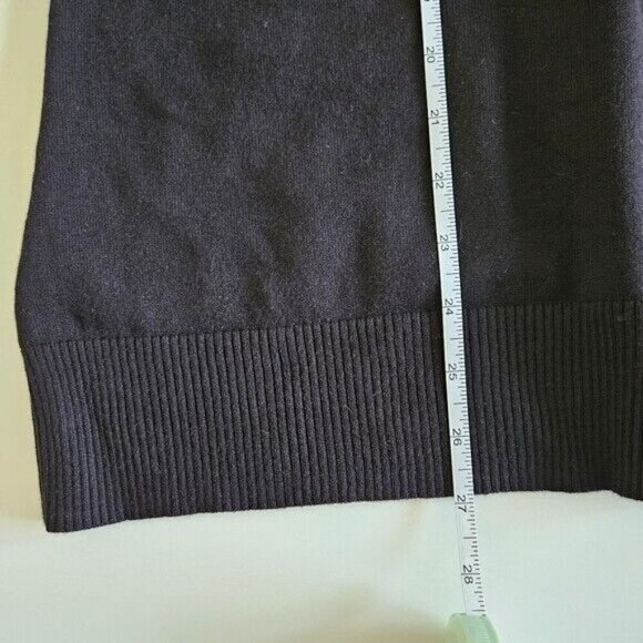 Leo & Ugo Sweater Womens L Black Argyle LS Cowl Neck Goth Boho Whimsigoth Y2K - Picture 9 of 13